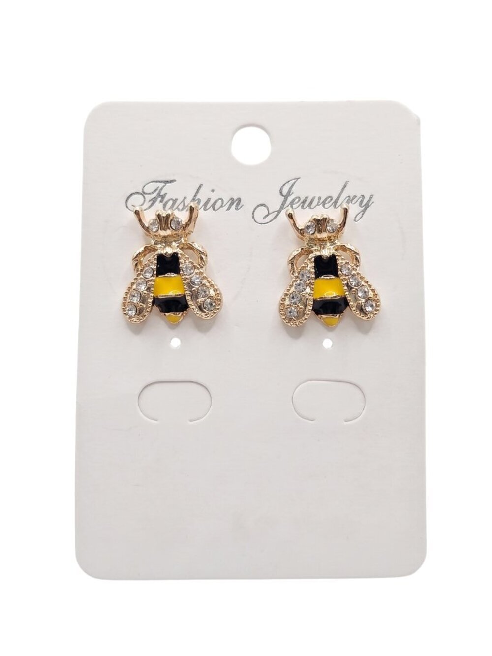 3/$20 NWT | Bumble Bee Gold Enamel & Rhinestone Statement Stud Earrings